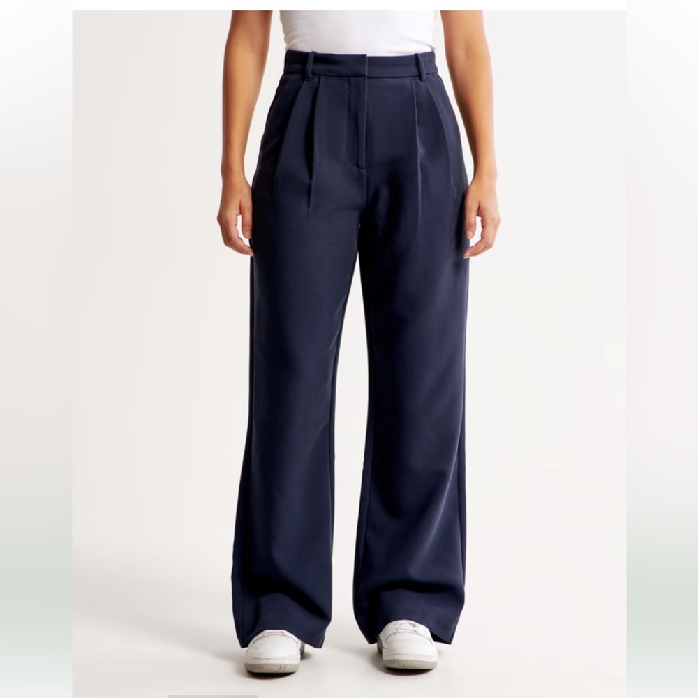 Abercrombie & Fitch Curve Love Sloane Tailored Wide Leg Pant